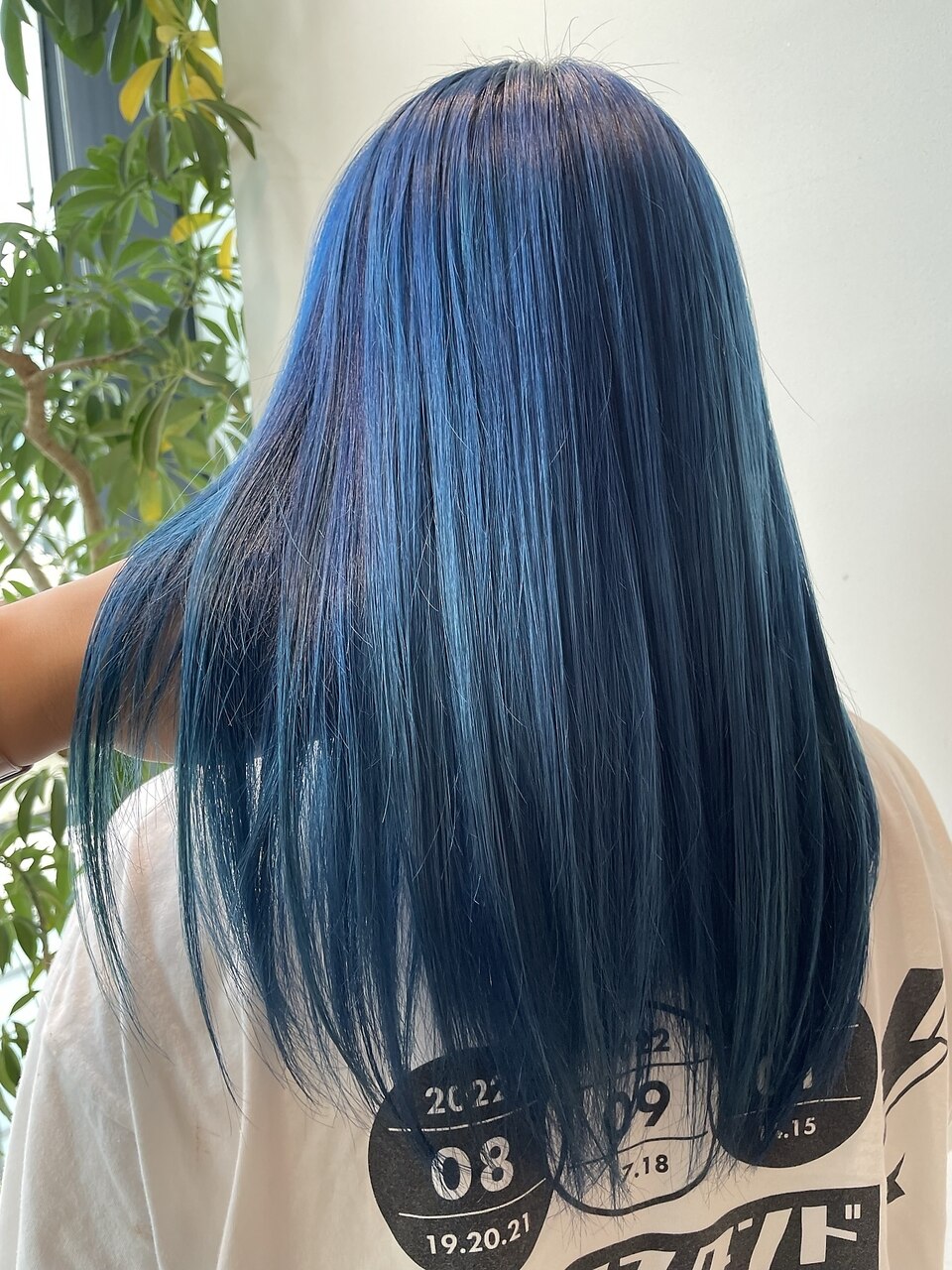 韓国風艶髪ブルーヘア