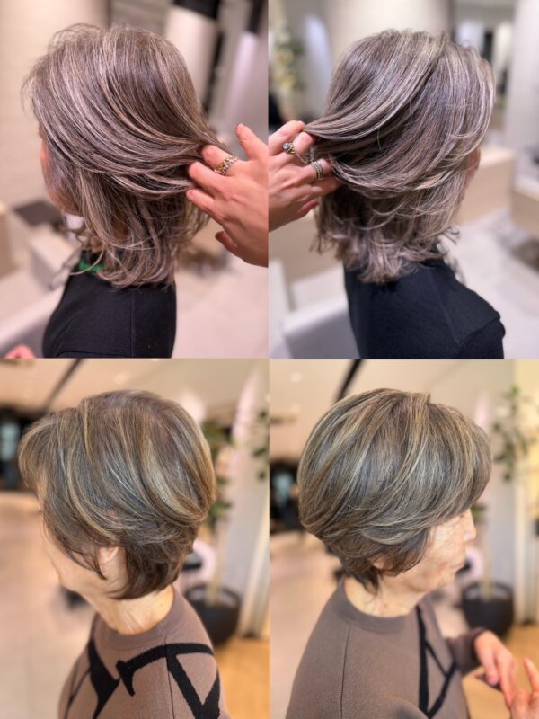 リタッチとローライトでつくる白髪ぼかしデザイン【銀座店】