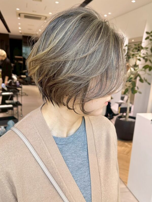 大人ハイライト×ショートボブ【GINZA７店】