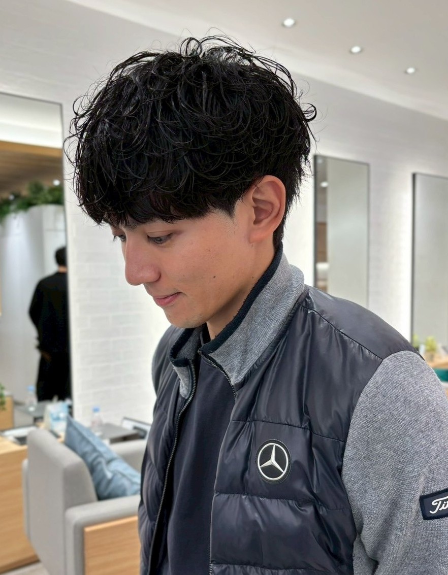 メンズパーマ シャドウパーマ 朝5分で決まるスタイル